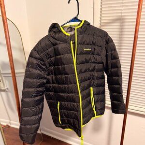 Reversible Kids EDDIE BAUER Jacket - Black/Grey/Lime Green - L